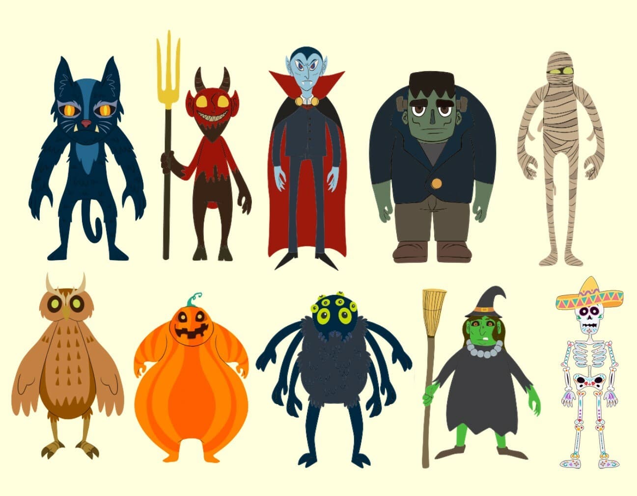 Halloween High-Street Safari Characters