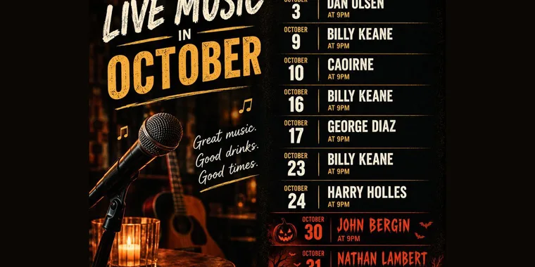 Live Music in October 02 Oct - 31 Oct