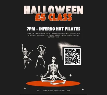 Halloween £5 Inferno Hot Pilates Class 31 Oct
