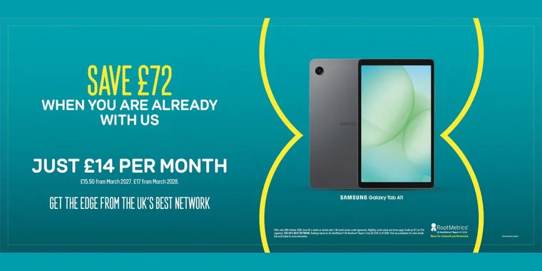 Save £72 on the Samsung Galaxy Tab A11 29 Oct