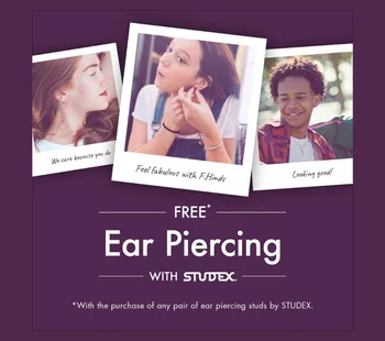 Free Ear Piercing with Studex