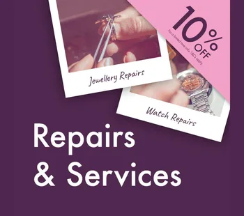 10% off jewellery and watch repairs 30 Sept