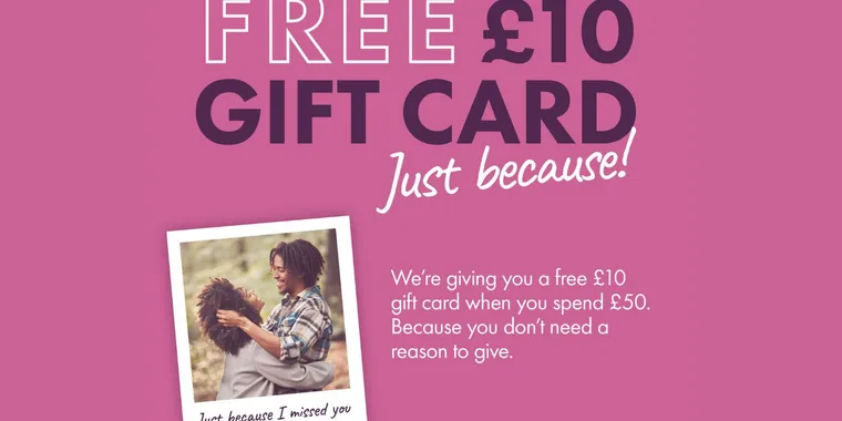 FREE £10 Gift Card 03 Nov