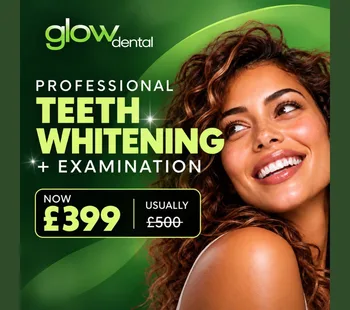 Exam & Professional Tooth Whitening £399 31 Dec