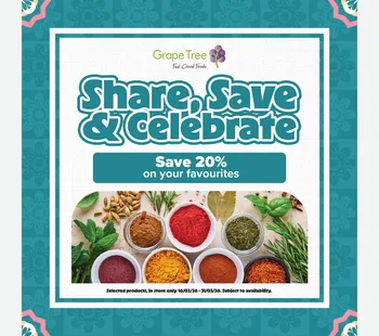 20% Off Your Grape Tree Favourites 31 Mar