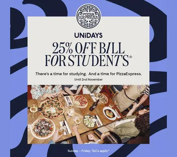 25% Off Bill For Students 02 Nov