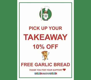 10% Off Pizza Takeaway