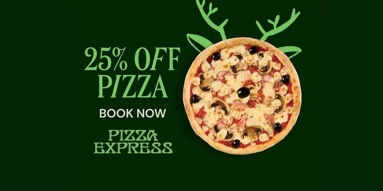 25% Off Pizza! 23 Nov