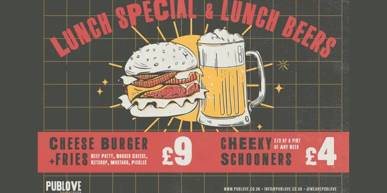 Cheese Burger and Fries £9!