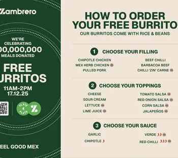Free Burritos 17 Dec