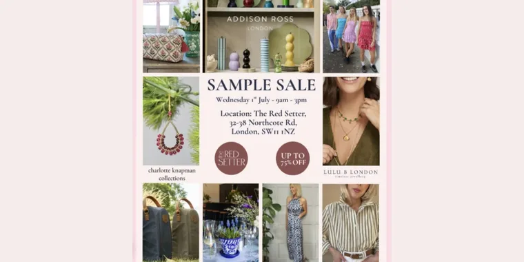 Sample Sale: Up To 75% Off